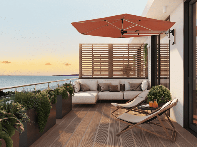 Shadowspec Retreat™ - Wall Mounted Umbrella