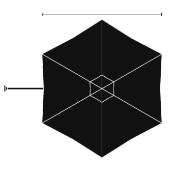 Wall mounted umbrella sizes and configurations