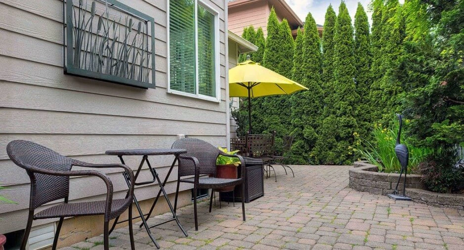 Backyard with furniture