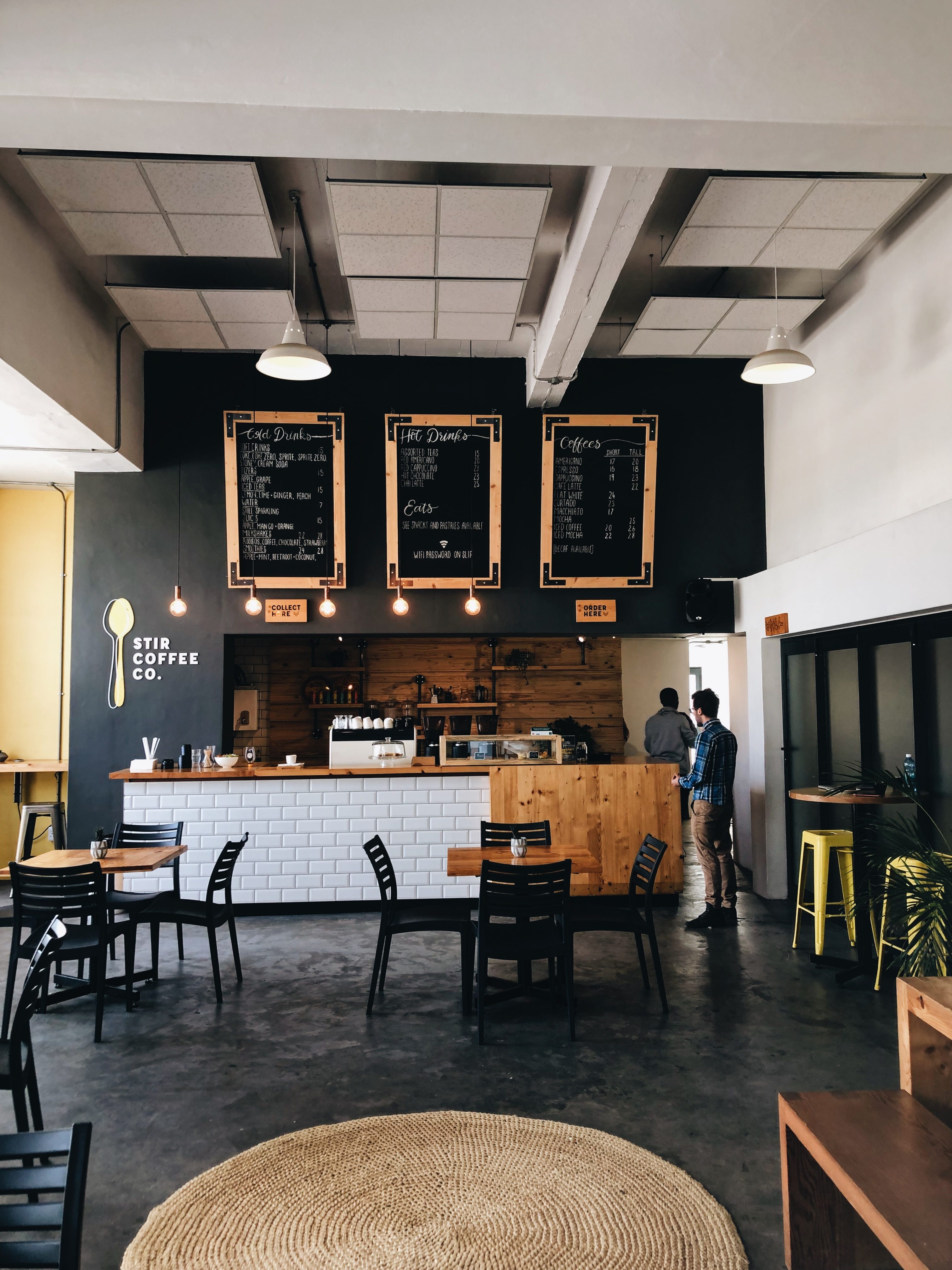 Daily specials sign at cafe