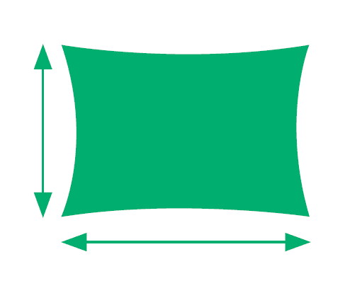 Graphic showing a Rectangle Shade Sail 