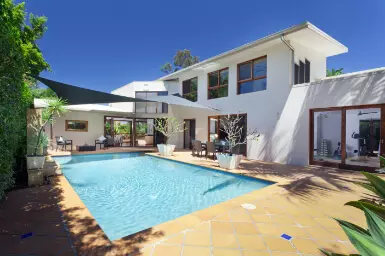 Pool area shade sail