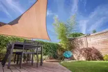 Shade Sail in a backyard