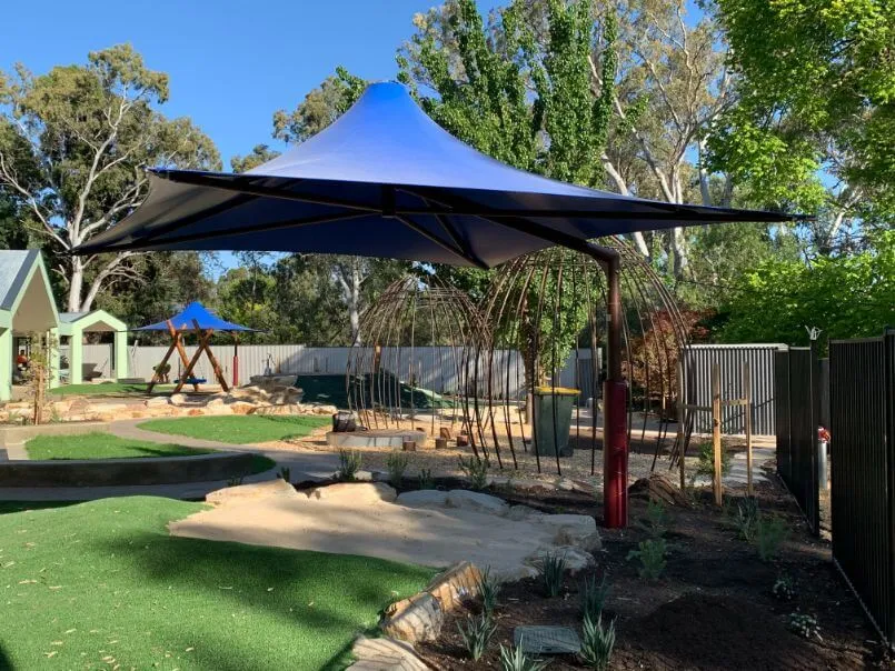 Black Umbrella in playground